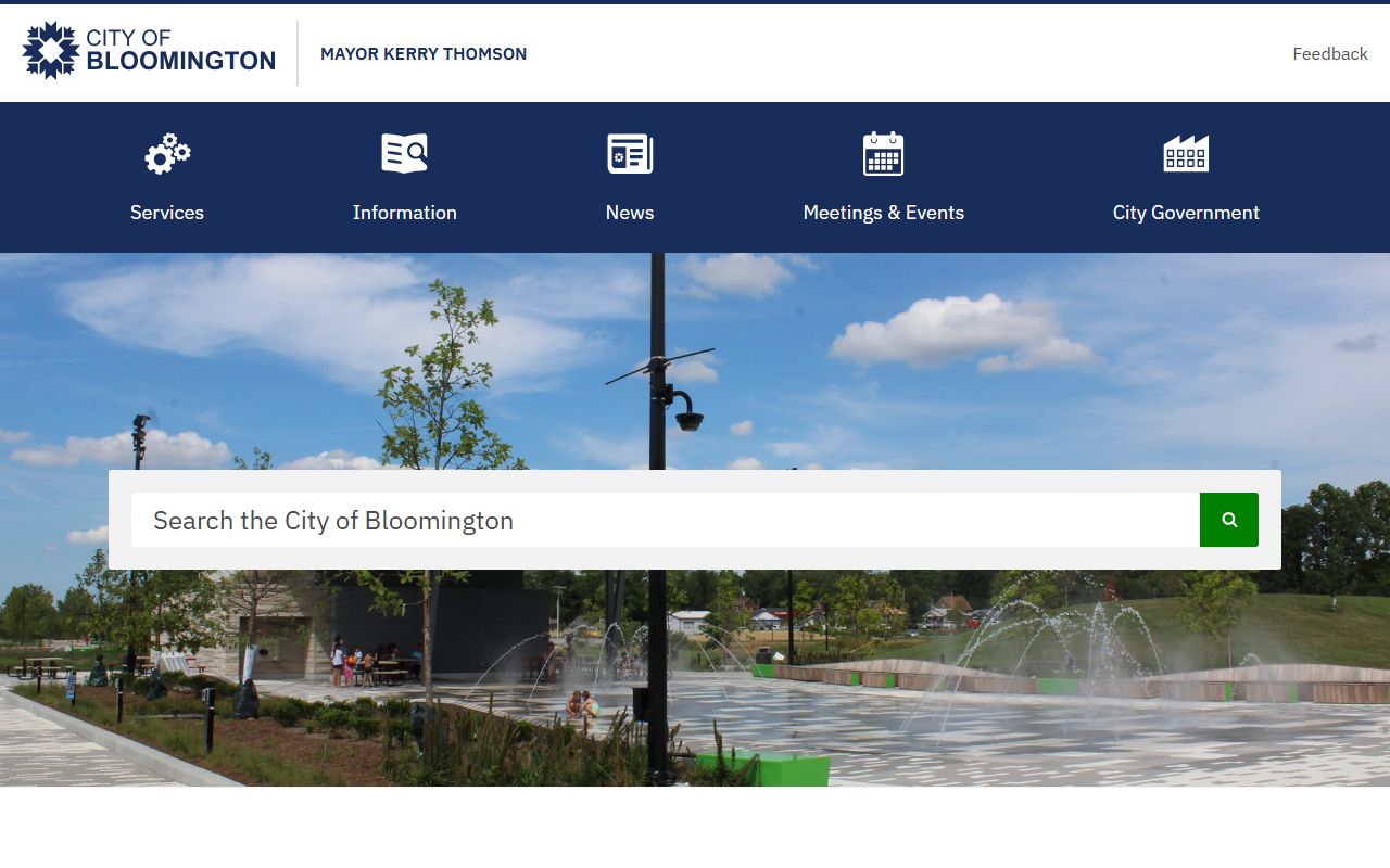 Bloomington white pages City of Bloomington official website