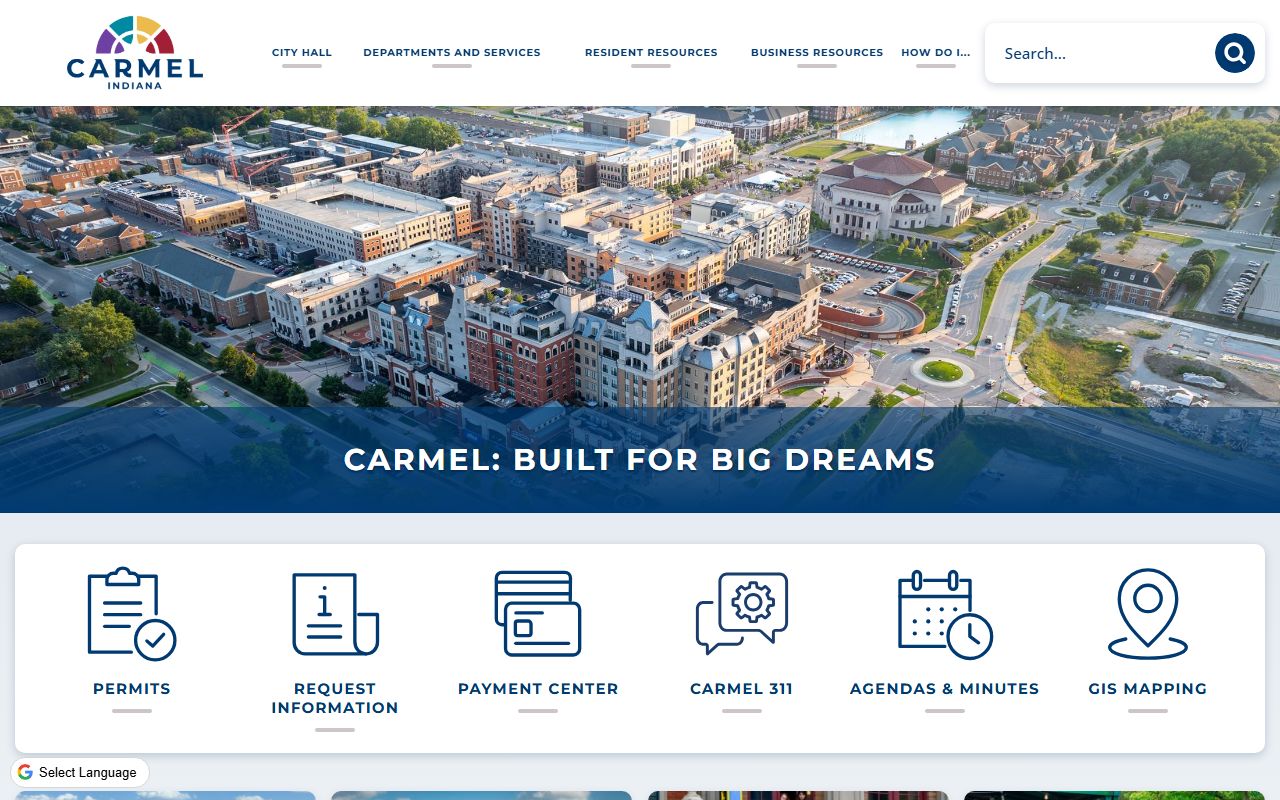 Carmel white pages City of Carmel official site