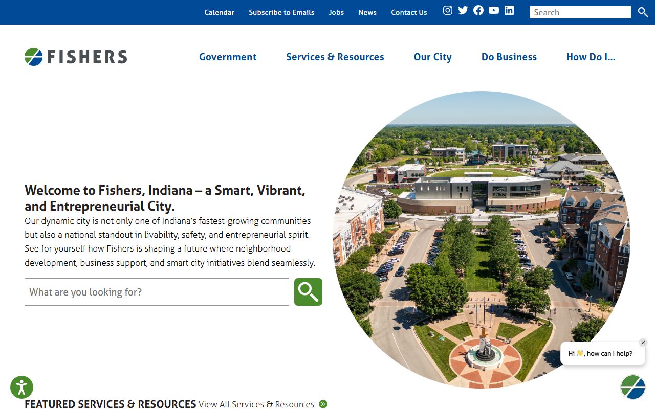 Fishers white pages City of Fishers official website