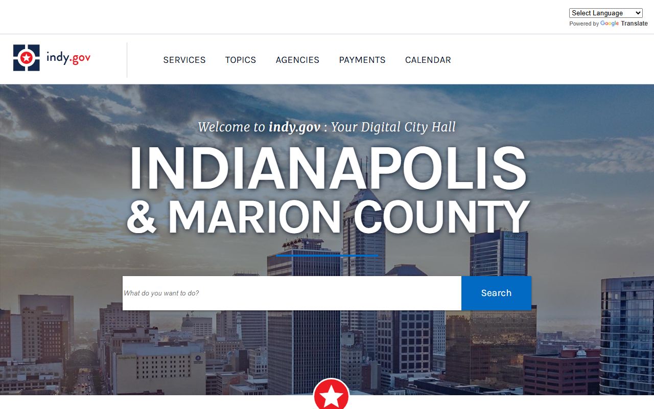 Indianapolis white pages City of Indianapolis official website