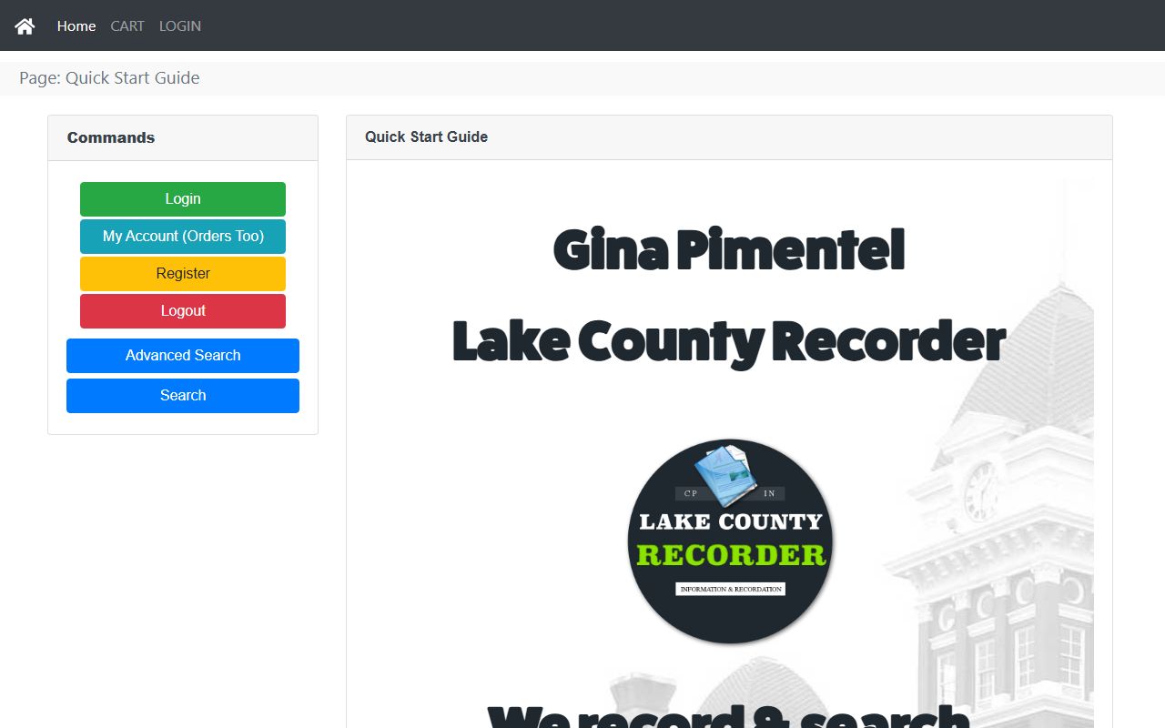 Lake County white pages recorder document search