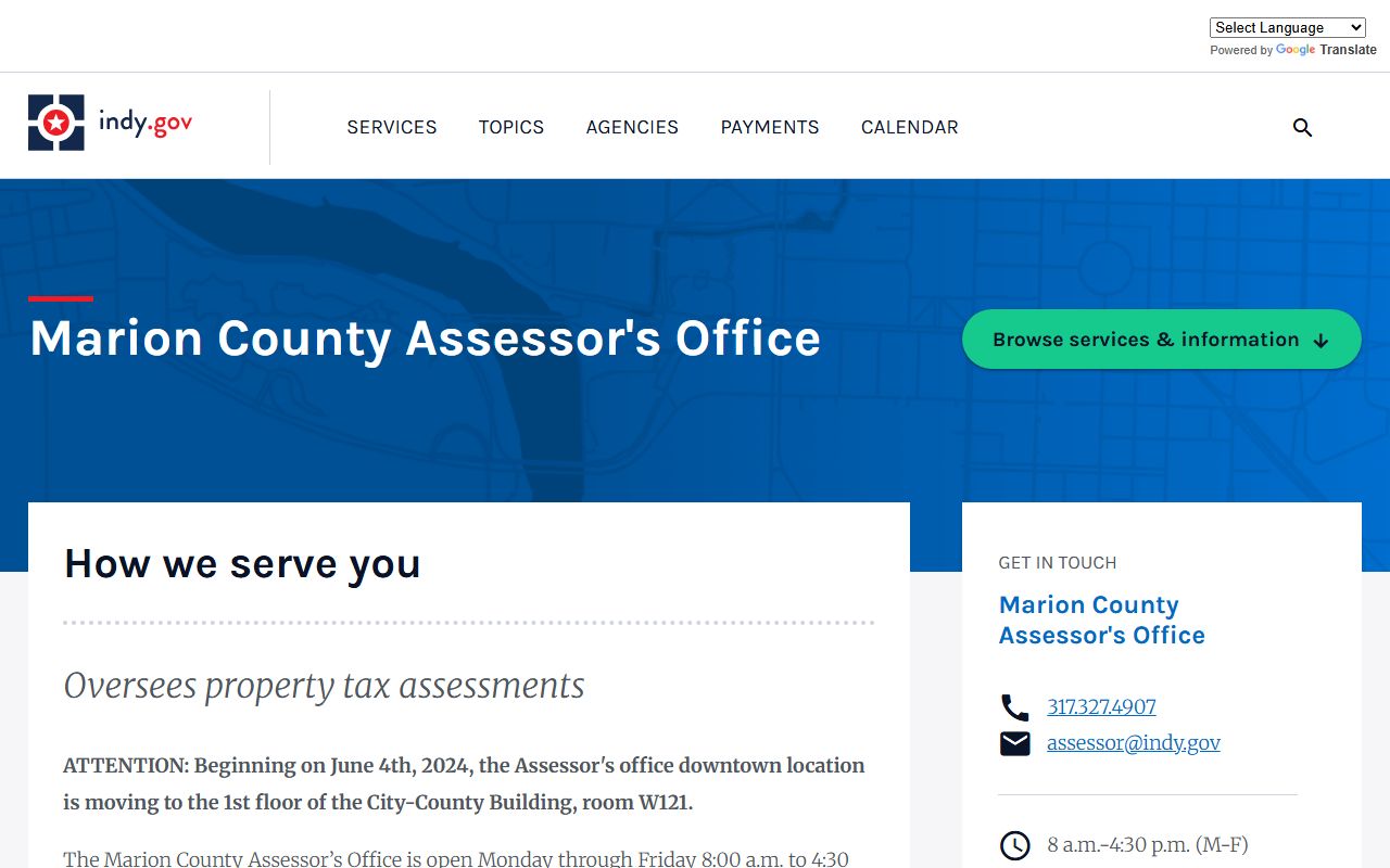 Marion County Assessor office white pages and property data